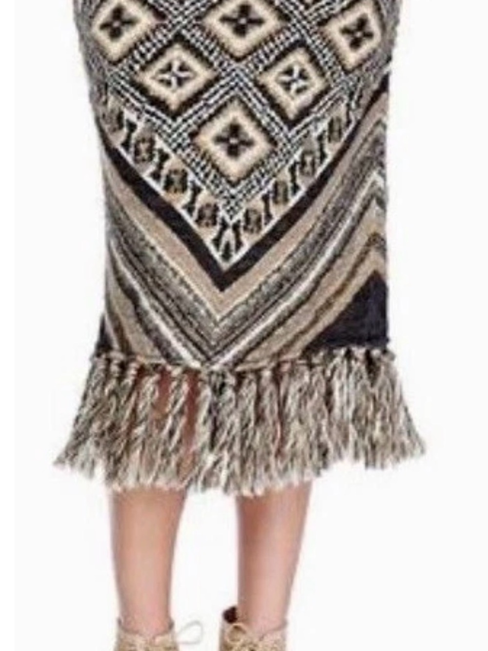 New Women's Free People Magic Carpet Skirt Nordic Print Wool Blend Size  XS